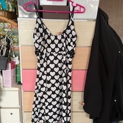 ハート柄キャミワンピースの画像