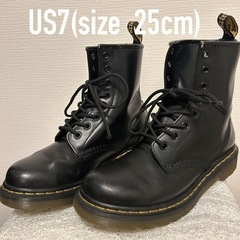 Dr.Martens 8ホール　レースアップブーツ　US7 BL...