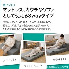　ソファーにもなるマットレス(ニトリ)の画像