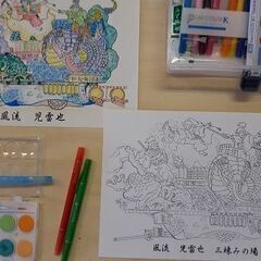 趣味のぬりえ　新庄祭山車　の画像