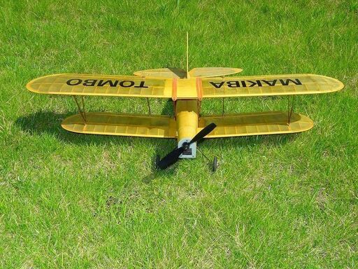 ラジコン飛行機　オリジナル複葉機 　メカ一式付（送信機、受信機、バッテリーなし）