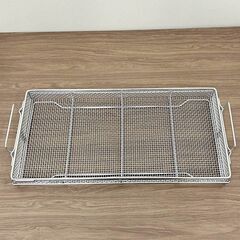 ★新品未使用品★　クリーンバスケット　平織網　食器カゴ 洗い物 水切り 置き場 ストッカー 煮沸　R4-0093の画像
