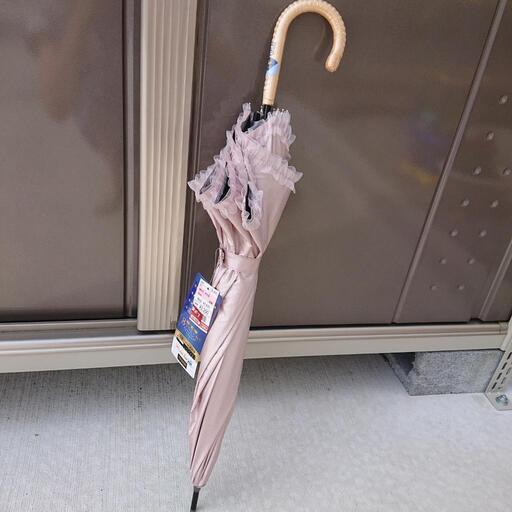 新品未使用 日傘晴傘雨傘兼用 薄ピンク 50cm