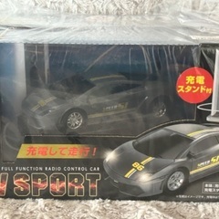 充電して走行するフルファンクションラジコンカーの画像