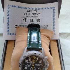 SEIKO 腕時計 逆輸入品　ミリタリー クロノグラフ の画像