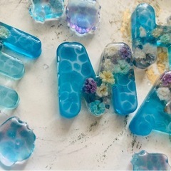 【西船橋駅最寄りレジン教室】海塗りレジンキーホルダー作り🥰の画像