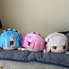 Re:ゼロメガジャンボ寝そべりぬいぐるみ3点セット！！