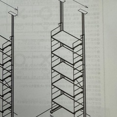 ニトリ ワイヤーシェルフ突っ張り棚の画像