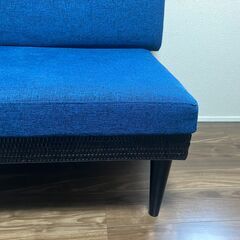 kazama藤コーナーソファ(幅175)青の画像