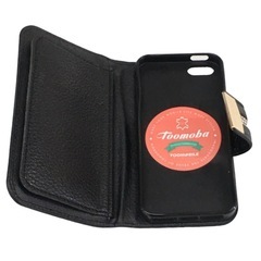 Do-028  スマホケース(ブラック) 手帳型　 iPhone5/5s/SEの画像