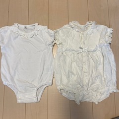 女の子ベビー服60-70 半袖6点の画像