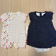 女の子ベビー服60-70 半袖6点の画像