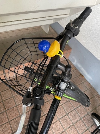 男の子 自転車   22インチ ブラックグリーン