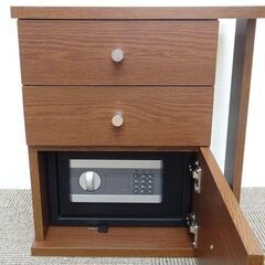 ★ 新札幌 金庫付き 収納チェスト 鍵付き 引き出し付き 貴重品 収納家具 / No.2686 ★の画像