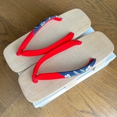川越 山瀬屋 会津銅使用 下駄 23cm