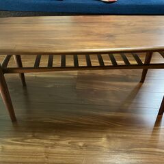 ウォルナット調コーヒーテーブル（幅120cm）の画像
