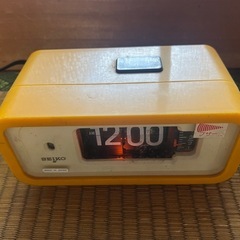 【O-680】SEIKO セイコー パタパタ時計 DP666T 昭和レトロ SEIKO セイコー パタパタ時計 デジタルクロック DP666T イエロー