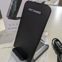 【新品】ワイヤレス充電スタンド・角度調節・15W・縦横置き可能