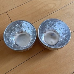 タイ製　錫カップ 2個セットの画像