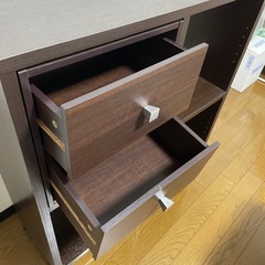 【0円】本棚キャスター付き・引き出しセットの画像