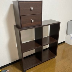 【0円】本棚キャスター付き・引き出しセットの画像