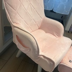 回転ローソファー　オットマン付きの画像