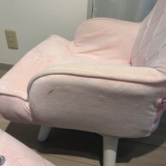 回転ローソファー　オットマン付きの画像