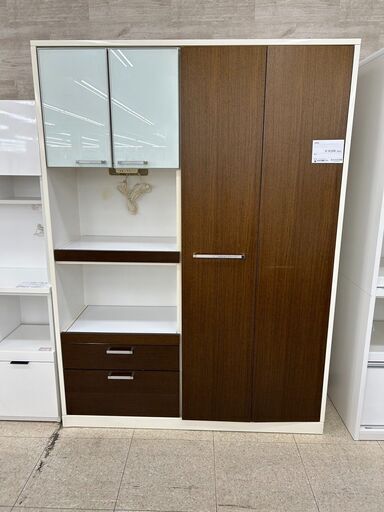 ★店長特別値引き★  食器棚 ブラウン H205×D46×W150 クリーニング済み TJ7770