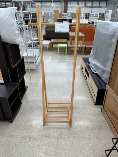 ★ジモティ割あり★  ハンガーラック ブラウン H152×D46×W66.5 クリーニング済み TJ7773