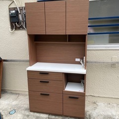 NITORI ニトリ SORREL ソレル 100KB-MBR ミドルブラウン 食器棚