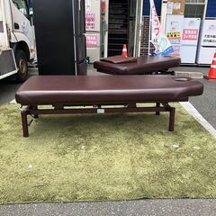 施術ベッド 手動昇降 マッサージベッド 幅75cm ブラウン ?自社配送時?代引き可?(現金、クレジット、スマホ決済対応)