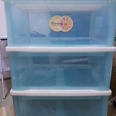 プラスチック3段衣装ケース