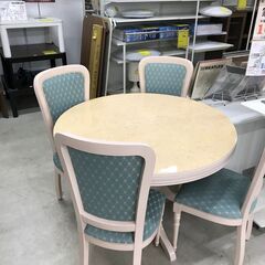 円形ダイニングテーブルセット4人用 北欧風 白 直径112.0×...