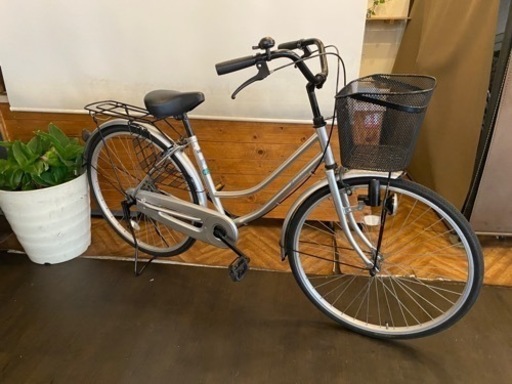 26インチ自転車  シルバー