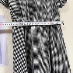 M～L ウエストはゴム 千鳥柄 ベルト付き 美品の画像