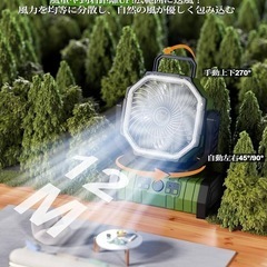 【新品未使用】キャンプ 扇風機 アウトドア 充電式 20000mAh 大容量 超強風力 小型の画像