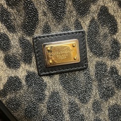 DOLCE&GABBANA ドルガバ トートバッグ ハンドバッグ ブラック レオパードの画像