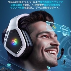 【新品】ゲーミングヘッドセット ワイヤレスの画像