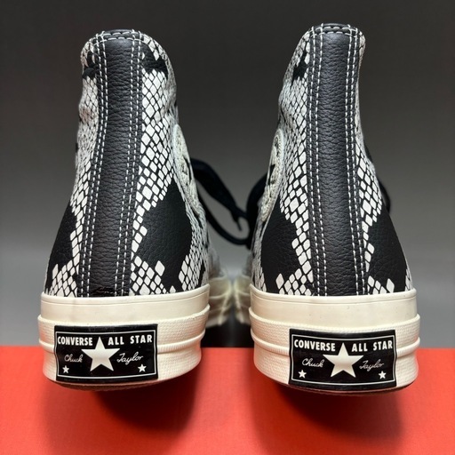 CONVERSE CHUCK 70 HI LEATHER SNAKE 白黒 27cm CONVERSE CHUCK 70 HI LEATHER SNAKE 白黒 27cm