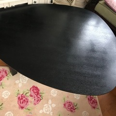 ブラック木目調　アンティークテーブル