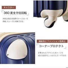 新品未使用スーツケースL(100ℓ)シャンパンゴールドピンクの画像