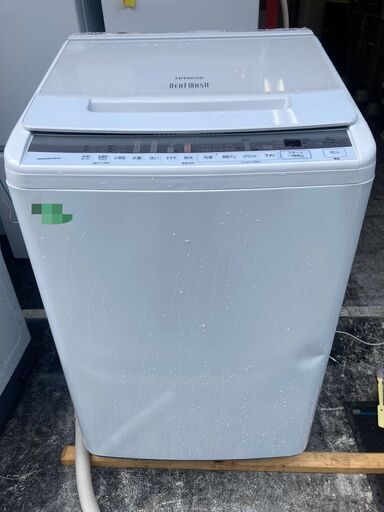 ☆中古￥12,800！HITACHI　8.0kg洗濯機　家電　BW-V80FE8型　2020年製　幅61㎝ｘ奥行61㎝ｘ高さ100㎝　【BH017】