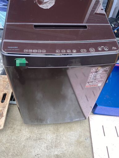 ☆中古￥23,800！【店長おすすめ！】TOSHIBA　10.0kg洗濯機　家電　AW-10SD9型　2020年製　幅64㎝ｘ奥行65㎝ｘ高さ99㎝　【BH020】