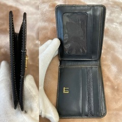 イタリア製dunhillダンヒルメンズ二つ折り財布＆カードケース小銭入無定期入有の画像