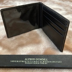 イタリア製dunhillダンヒルメンズ二つ折り財布＆カードケース小銭入無定期入有の画像