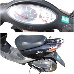 HONDA DIO ホンダ ディオ BA-AF56型 50cc　4ストローク 原付 バイク 車体番号 AF56-1507544 1552km エンジン不動 現状品 中古バイクの画像