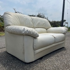 引き取り限定 家具 ソファ 2人掛けソファー レザー  の画像