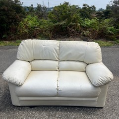 引き取り限定 家具 ソファ 2人掛けソファー レザー  