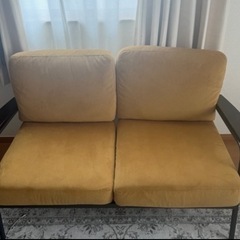 定価3万円　購入したて【美品】2人がけソファ　インダストリアルデザイン