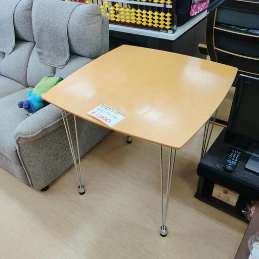 ダイニングテーブル☆木製＆アルミ、オシャレ、家具、机【浜村鹿野温泉ICから3分 買取本舗 宮本リサイクル 営業時間9～19時 定休日水曜のみ←連絡できませんm(_ _)m】